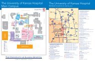 System of Services Map - The University Of Kansas Hospital