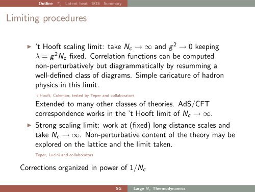 t Hooft limit (1, 2, 3, Â·Â·Â·â) - Theoretical Physics (TIFR)