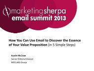 How You Can Use Email to Discover the Essence of Your ... - meclabs