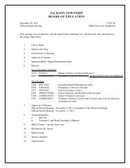 December 20, 2011 - Agenda - Jackson School District