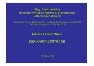 DIE BESTEUERUNG DER KAPITALERTRÃGE - Baldinger & Partner