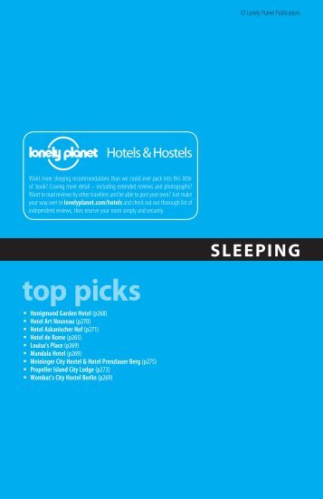 SLEEPING - Lonely Planet