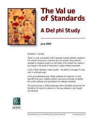 The Value of Standards - Delphi Group