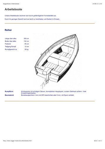 Arbeitsboote - Dr. Segger-Boote