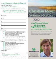 Christian Meyer Sommer-Retreat - zeit-und-raum