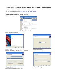 Instructions for using MPLAB with HI-TECH PICC-lite compiler