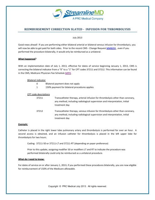 código cpt para dvt bilateral
