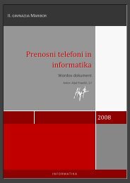 Prenosni telefoni in informatika - II. gimnazija Maribor