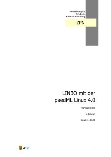 VorlÃ¤ufige Anleitung LINBO - Uli Bauer