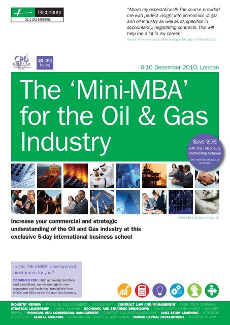 Oil & Gas MBA - Mildwaters Consulting LLP