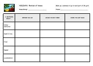 HOLIDAYS Revision of tenses - Languages Without Limits