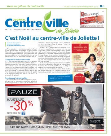 Journal Centre-Ville Joliette Novembre 2012 - L'Action