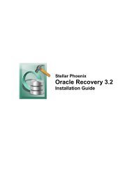 Stellar Phoenix Oracle Recovery - Stellar Data Recovery