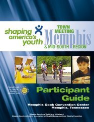 Memphis Town Meeting Participant Guide - Shaping America's Youth