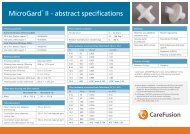 MicroGardÂ® II - abstract specifications - CareFusion.de