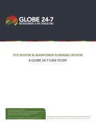 fifo roster & manpower planning review a globe 24-7 case study