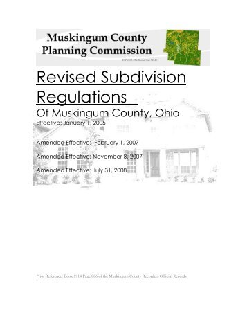 Subdivision Regulations - Planning Commission, Muskingum ...