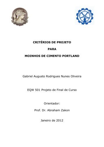 CritÃ©riios de Projeto para Moinhos de Cimento Portland.pdf - UFRJ