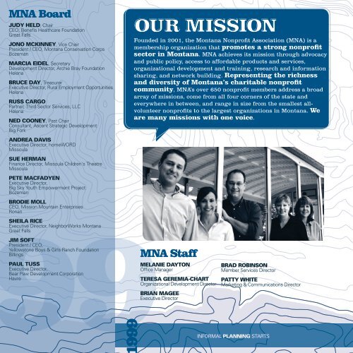 MNA 10-Year Report - 2010 - Montana Nonprofit Association