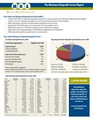 The Montana Nonprofit Sector Report - Montana Nonprofit Association