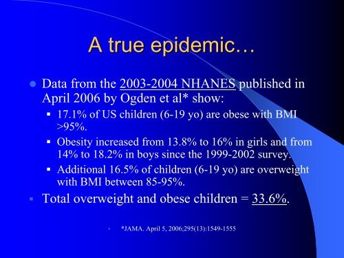 Overview of Childhood Obesity by Susan Lynch, MD - The Hood ...