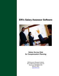 ERI's Salary Assessor Software - ERI Economic Research Institute