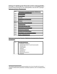 Anhang VI: Zuteilung des Personals auf die Leistungsstellen