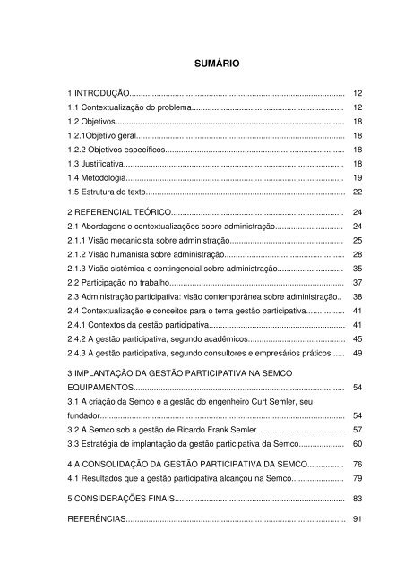 gestÃ£o participativa na semco equipamentos - FundaÃ§Ã£o Pedro ...