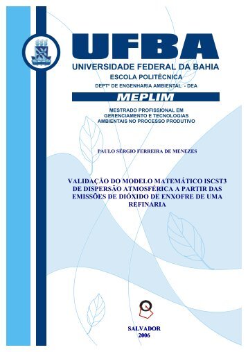 Validação do modelo matemático iscst3 de dispersão ... - TECLIM