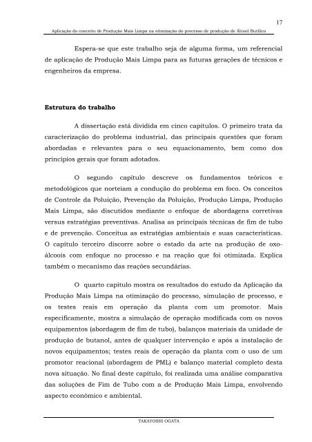 Aplicação do conceito de Produção Mais Limpa na ... - TECLIM