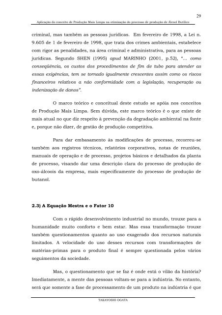 Aplicação do conceito de Produção Mais Limpa na ... - TECLIM