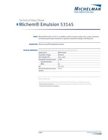 Michem® Emulsion 53145 - Farbeundlack.de