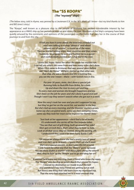 ANZAC DAY NEWSLETTER APRIL 2010