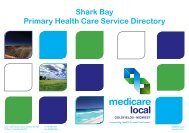 Shark Bay Primary Health Care Service Directory - Shire of Shark Bay