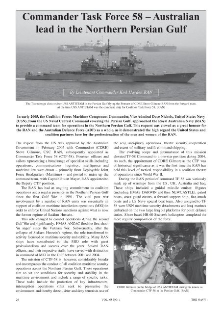 The Navy Vol_68_No_1 Jan 2006 - Navy League of Australia