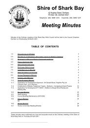 Minutes 28-03-01 - Shire of Shark Bay