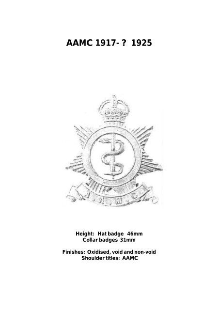 Australian Army Medical Badges