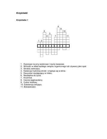 KrzyÅ¼Ã³wki w wersji do wydrukowania (plik pdf) i ... - Interklasa