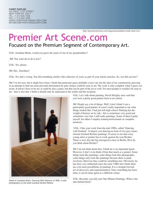 UGL: Jonathan Monk, would you guess the name of ... - Casey Kaplan