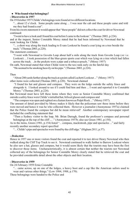 Blue Mountains History Journal Issue 3