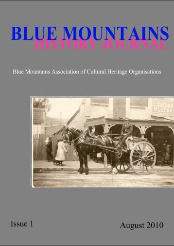 Blue Mountains History Journal Issue 1