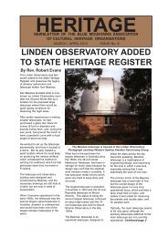 Newsletter No. 8 - Blue Mountains Association of Cultural Heritage ...