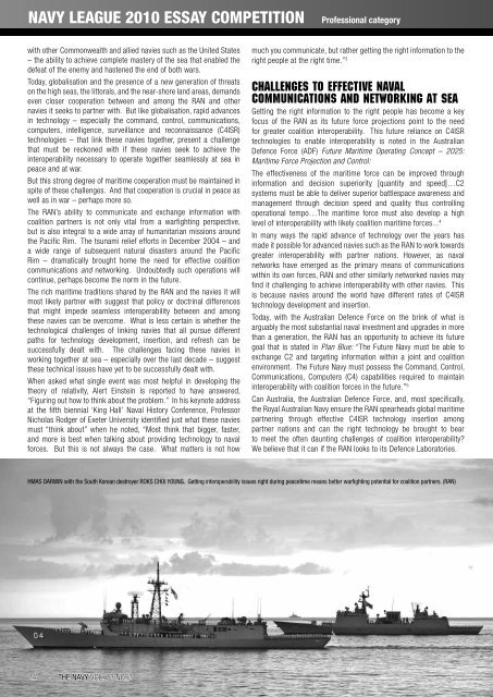 The Navy Vol_73_No_3 Jul 2011 - Navy League of Australia