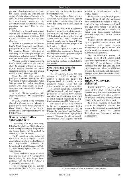 The Navy Vol_70_No_2 Apr 2008 - Navy League of Australia
