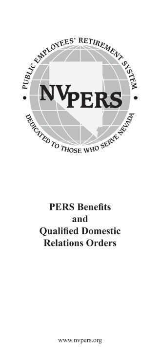 PERS Benefits and Qualified Domestic Relations Order Guide