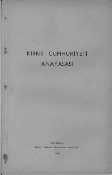 KIBRIS CUMHURiYETi ANAYASASÄ±