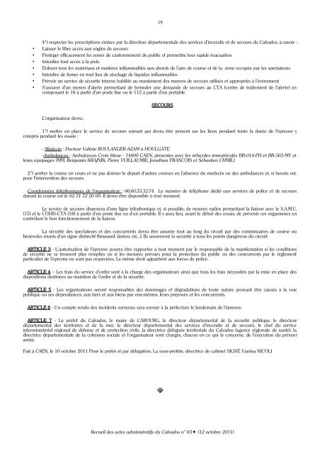 Recueil des actes administratifs nÂ° 63 du 12 octobre 2011