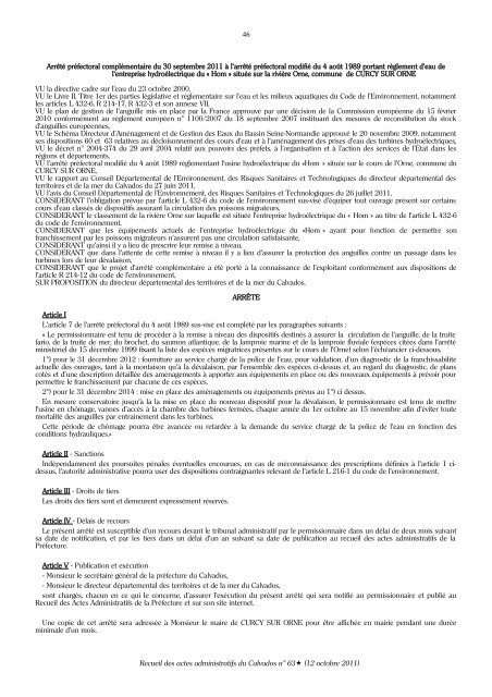 Recueil des actes administratifs nÂ° 63 du 12 octobre 2011