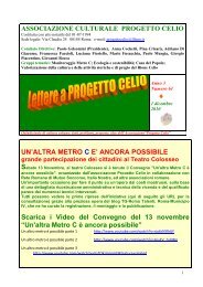 ASSOCIAZIONE CULTURALE PROGETTO CELIO - eur.roma.it