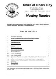 Minutes 24-09-03 - Shire of Shark Bay